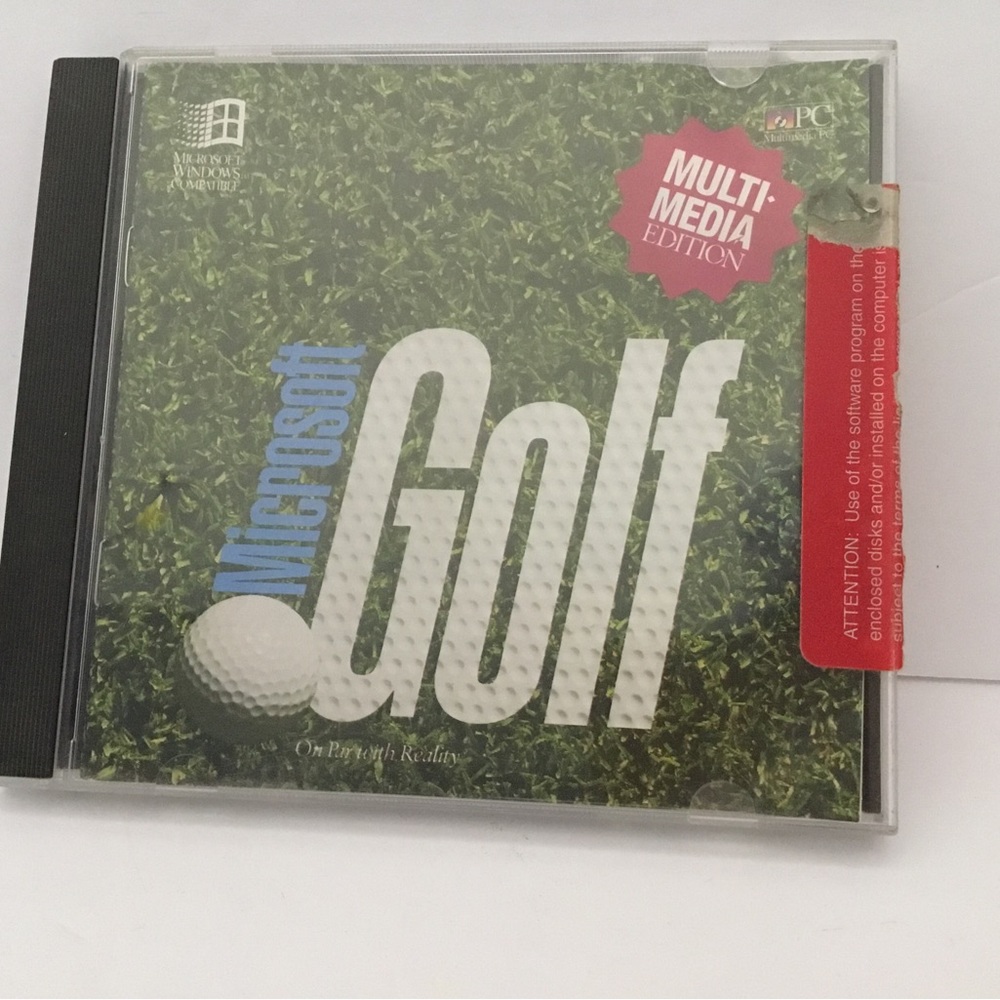 CD-ROM. Microsoft Golf. The Golf game of Windows. Vintage